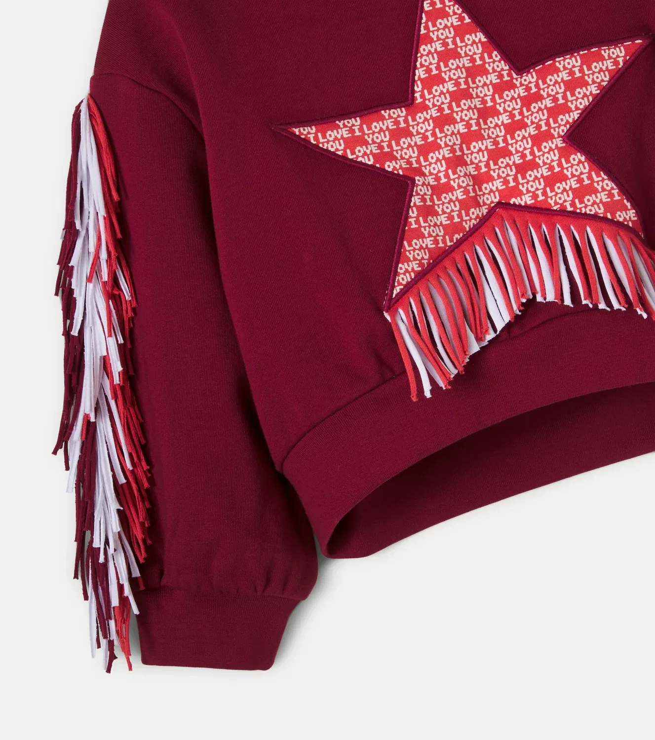Свитшот с бахромой Stella Mccartney Kids, красный — фото 4