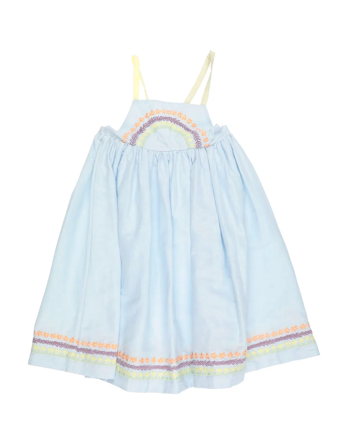 Детское платье для девочек с вышивкой Stella Mccartney Kids, светло-голубой