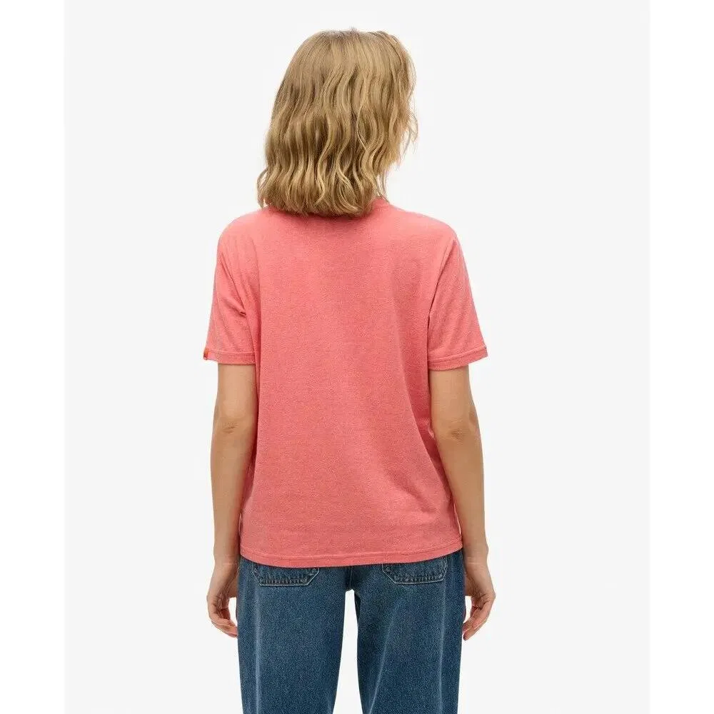 Женская полосатая футболка Superdry, Rot Korallenrosa — фото 4