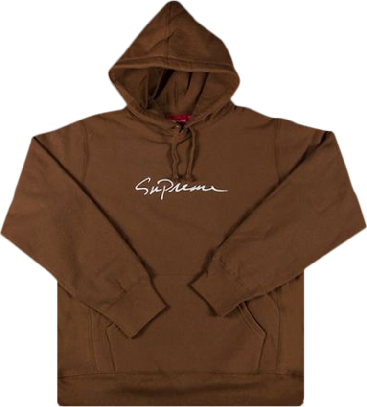 

Толстовка Supreme Classic Script Hooded Sweatshirt 'Brown', коричневый