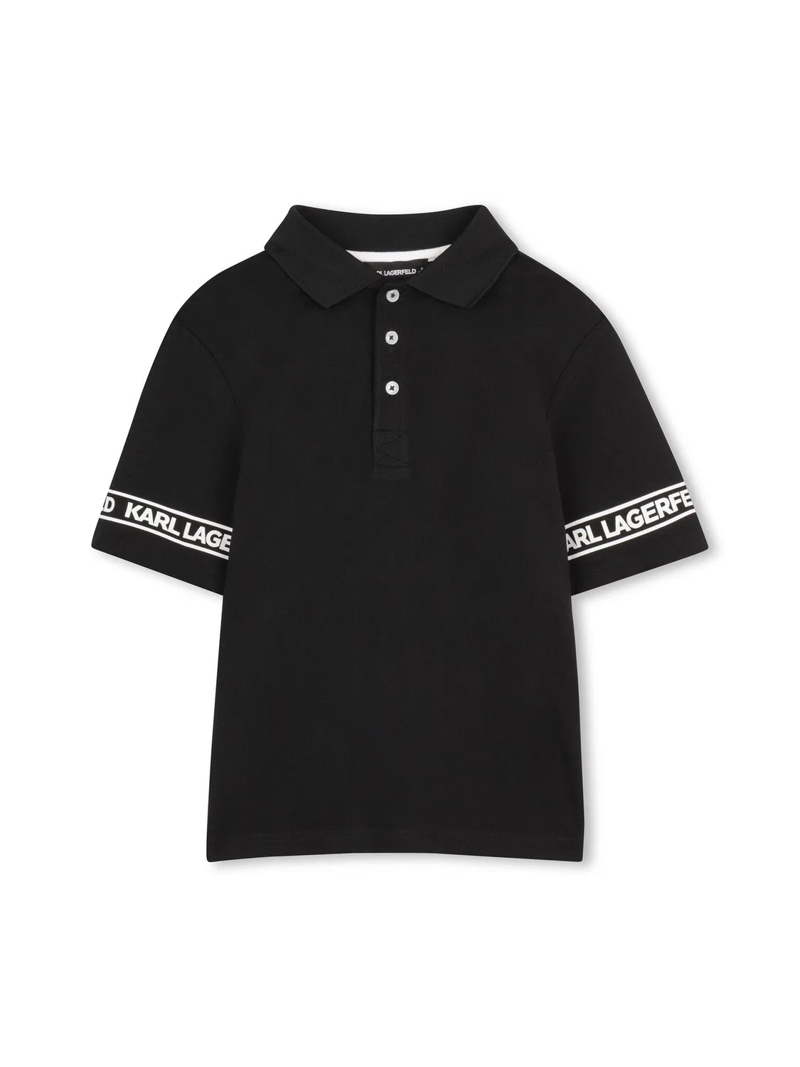 Поло стандартного кроя для мальчика Karl Lagerfeld Kids, черный