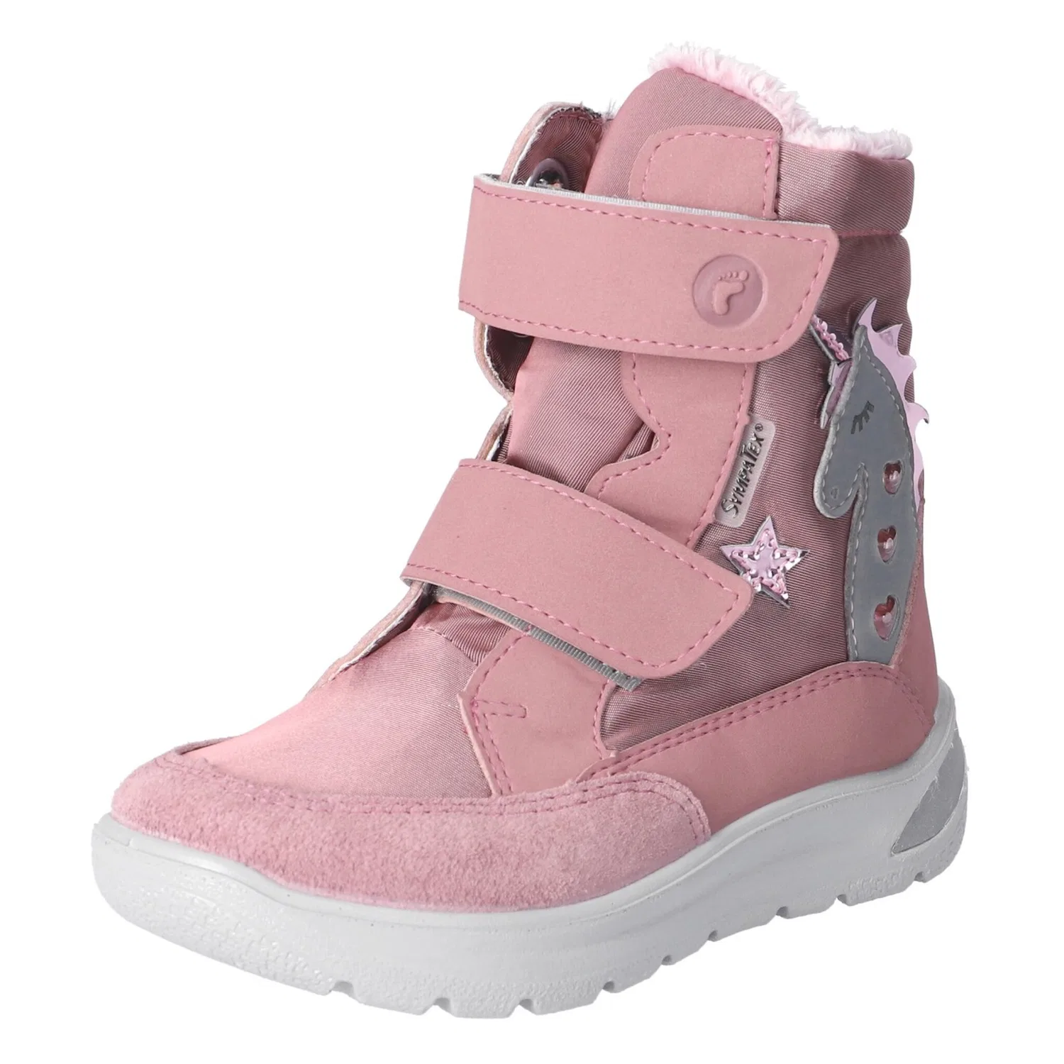 Детские зимние ботинки с блестками Ricosta, Pink