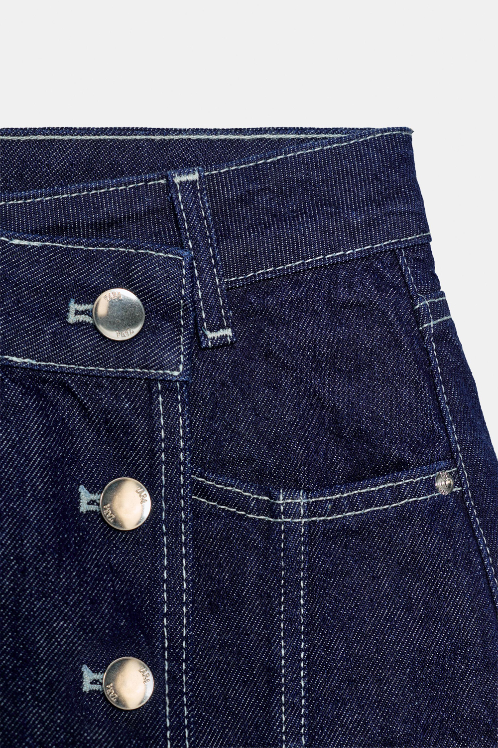 Юбка-шорты Zara Z1975 Wrap Denim, синий — фото 3