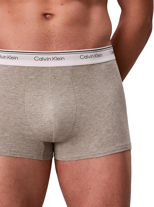 Комплект трусов Calvin Klein Boxer Logo Band, 3 предмета, серый/черный/красный — фото 4