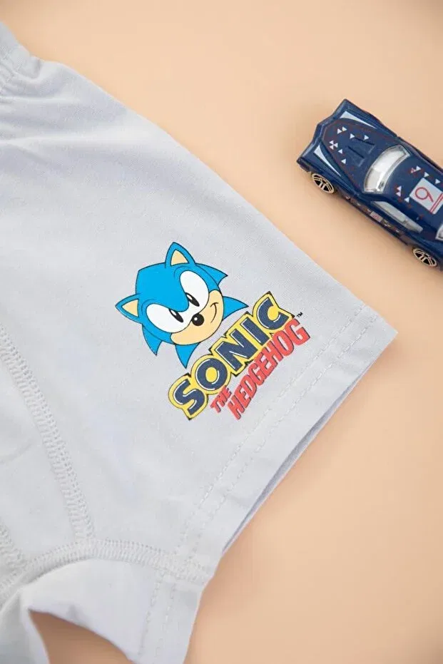 Детские боксеры для мальчиков с принтом Sonic 2 шт Ugly Duck, Çok Renkli — фото 3
