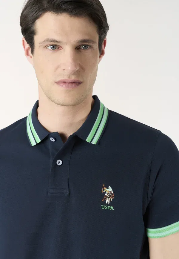 Футболка поло из хлопка Polo shirt U.S. Polo Assn., синий — фото 4