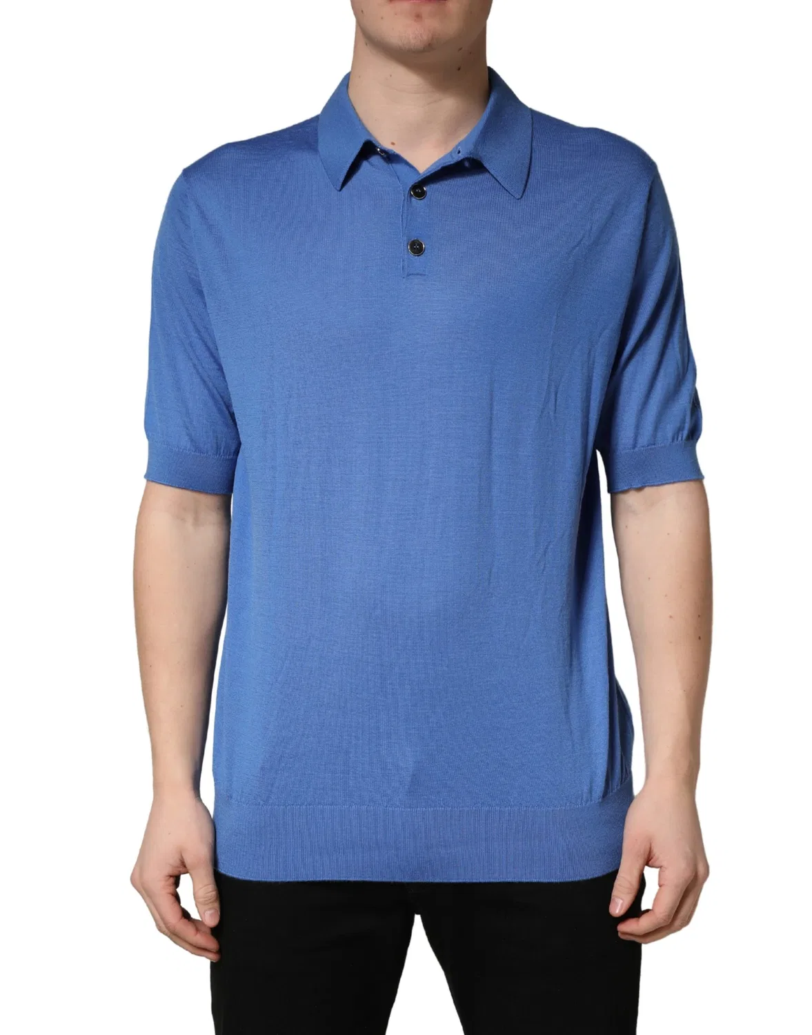 Мужское поло с коротким рукавом Blue Cashmere Dolce & Gabbana, Blue