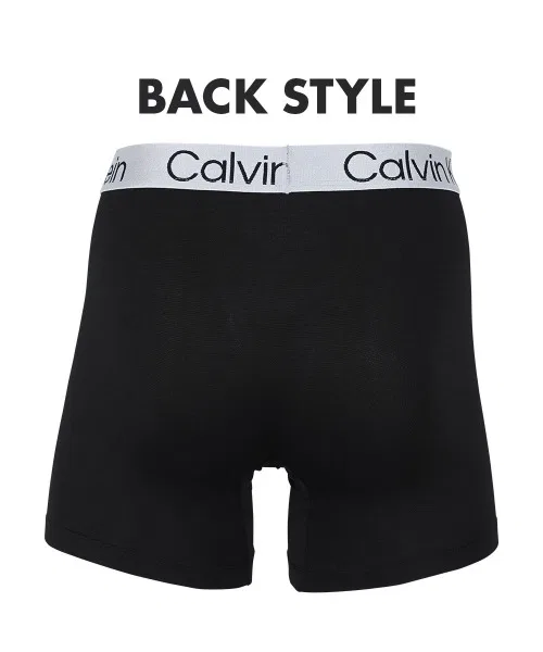 Мужской комплект длинных боксеров Calvin Klein Chromatic, 4 шт, Черный — фото 4