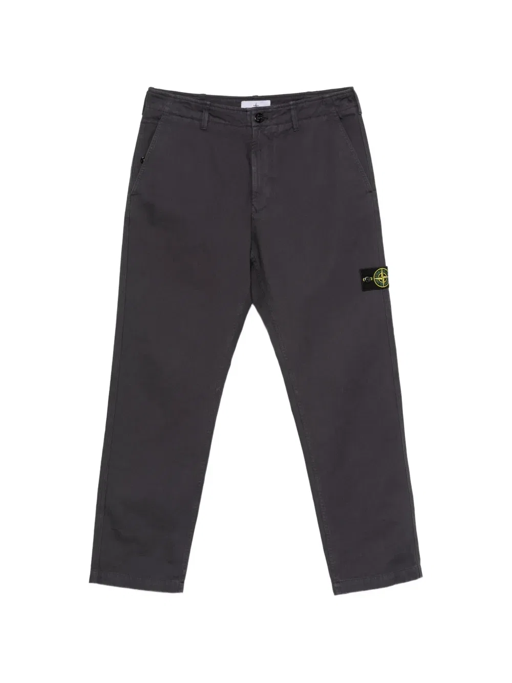 Прямые брюки с нашивкой логипа Stone Island, серый