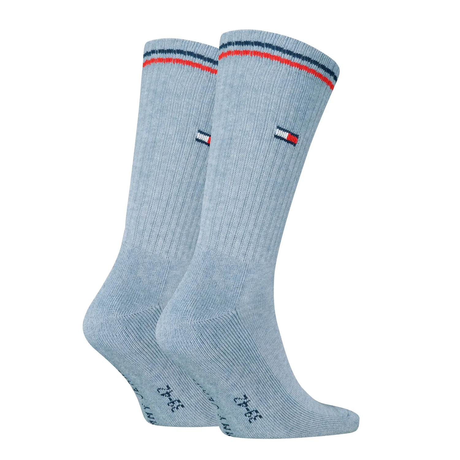 Мужские носки с усиленной пяткой и мыском Tommy Hilfiger, Light Blue Melange — фото 2