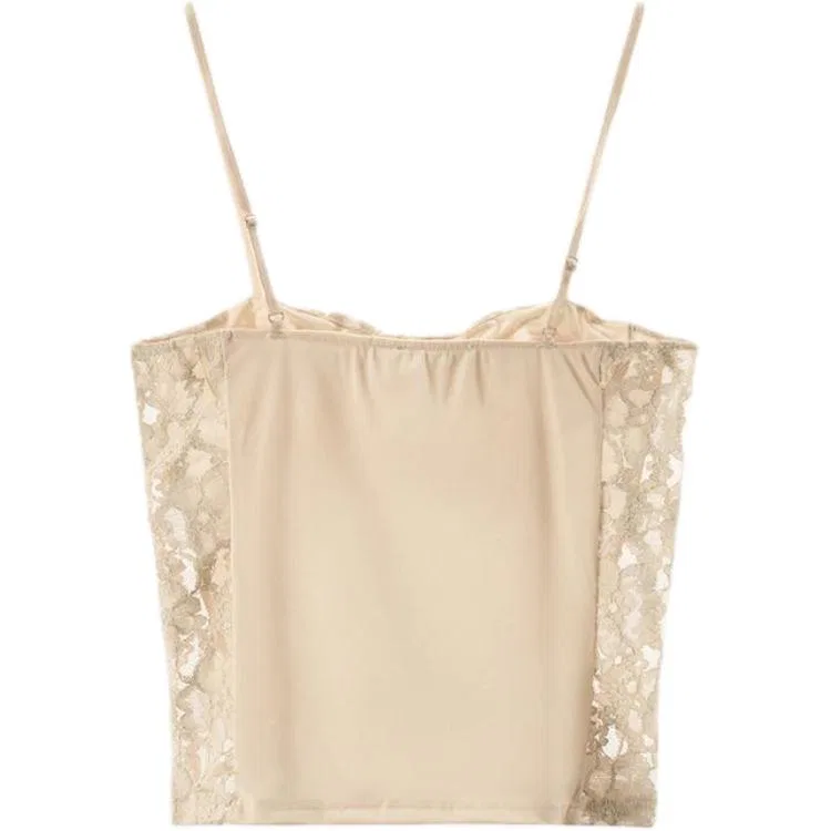 Женская майка на бретелях с приталенным кроем, Raw White, ZARA — фото 3
