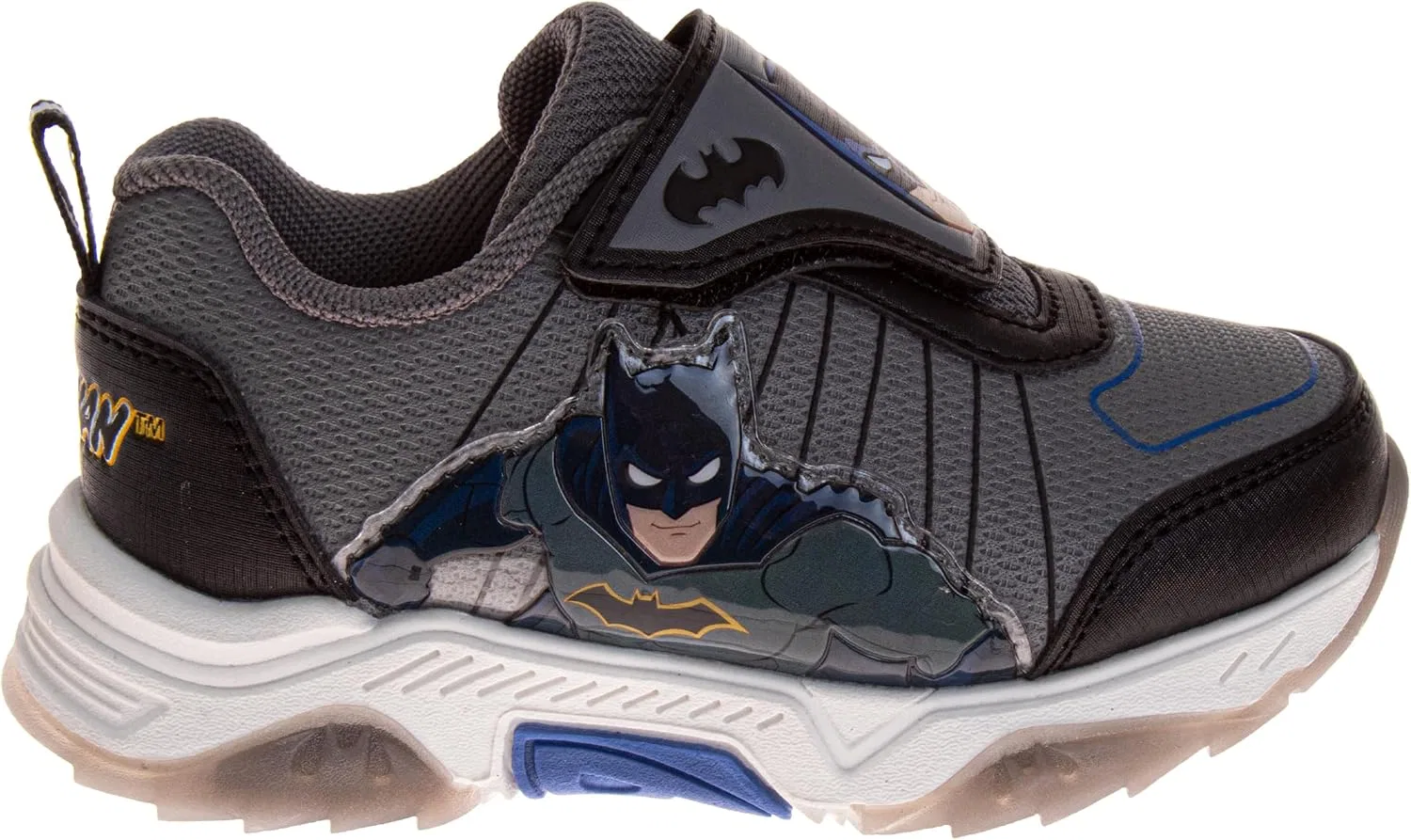 Детские кроссовки для мальчиков со светящейся подошвой MonsterJam Spiderman Paw Patrol Josmo, Grey Black — фото 2