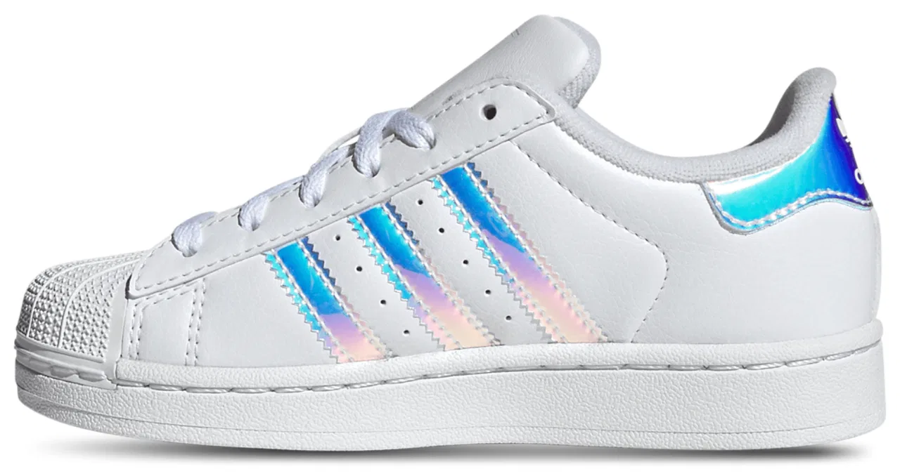 Кроссовки для девочек Superstar II Adidas, цвет White/Multi — фото 2