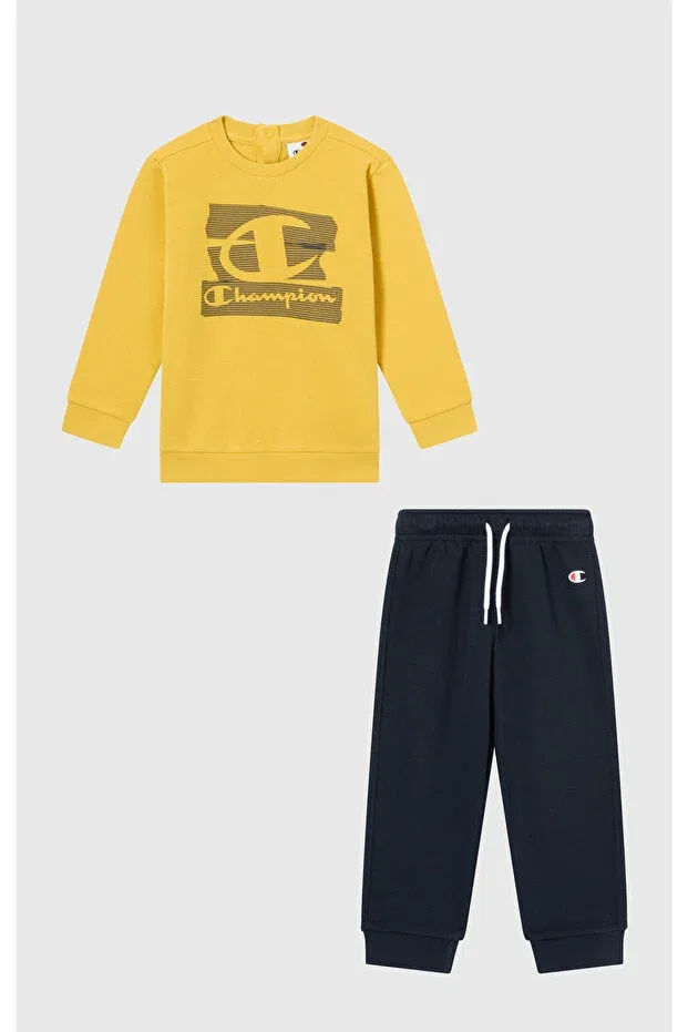 Детский комплект из футера с принтом Champion, Multicolored