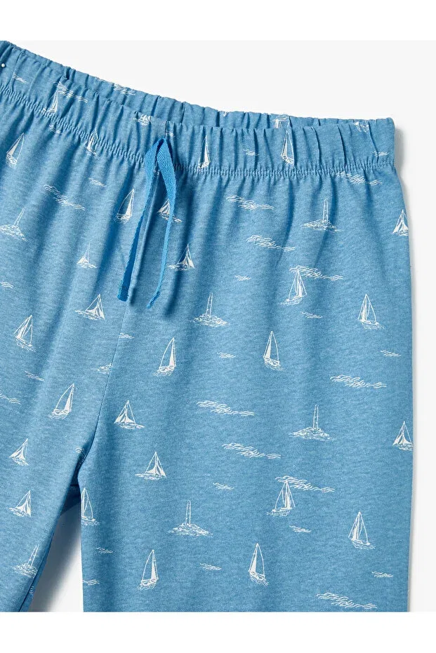 Детские шорты для мальчиков хлопковые с принтом Koton, Blue Patterned — фото 3
