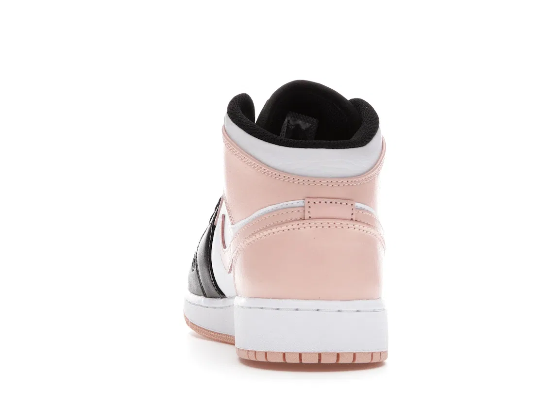 Детские кроссовки Lifestyle с цветной вставкой Jordan 1 Mid, White/Arctic Orange-Black — фото 4