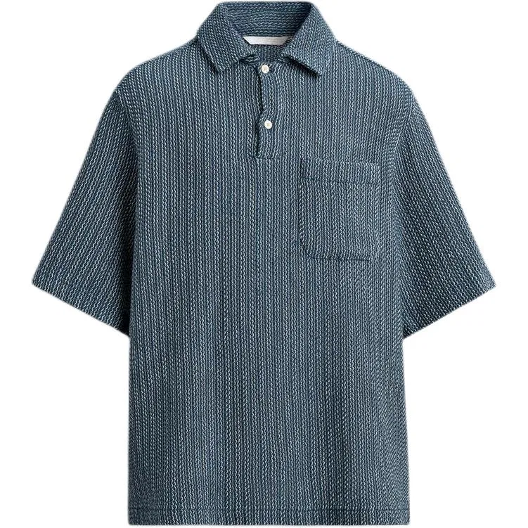 Мужская рубашка с лацканами Blue ZARA, Blue
