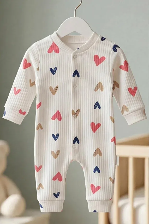 Детский комбинезон для новорожденных с принтом Zıbzıb Baby, Pink — фото 2