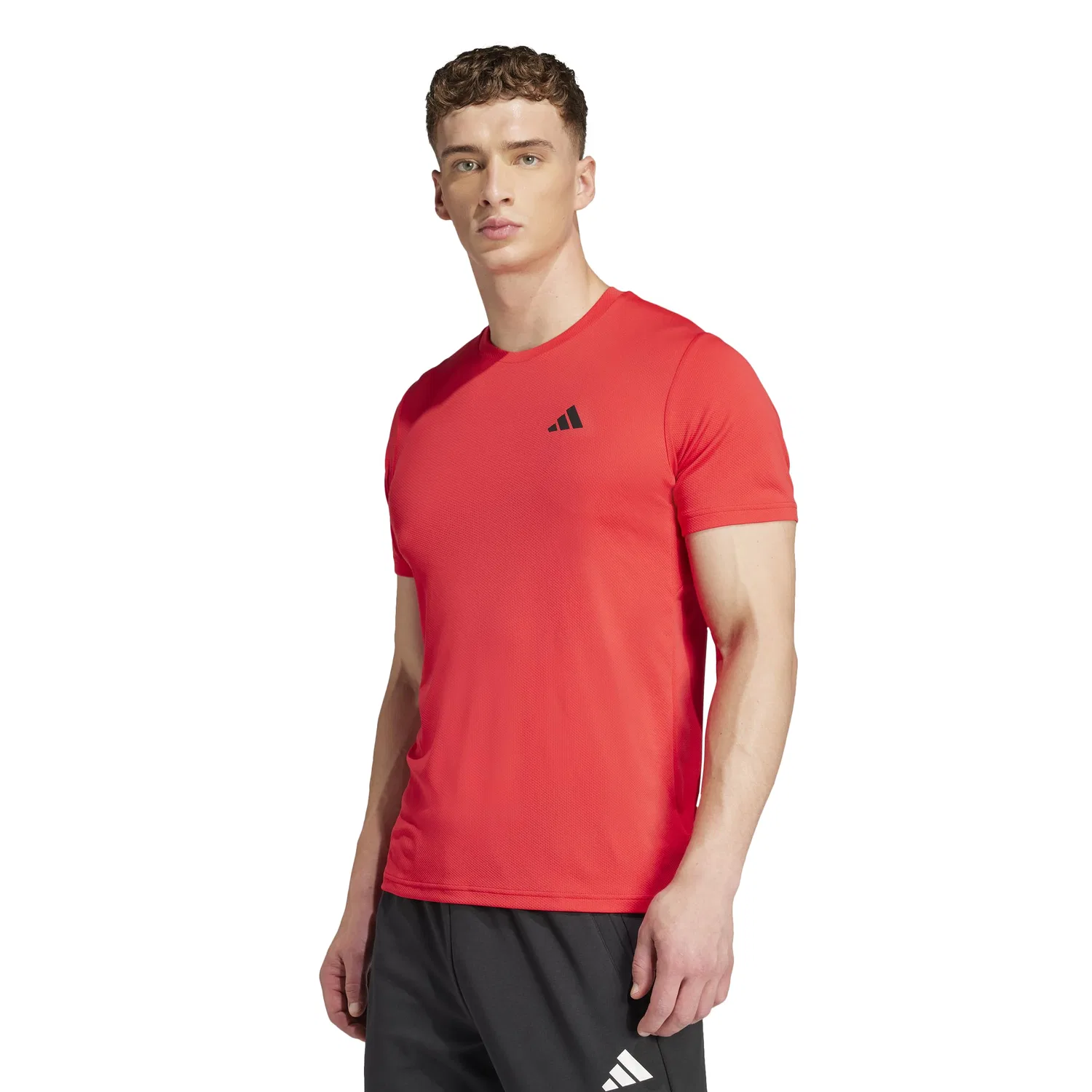 Мужская футболка с принтом Train Essentials Training Tee adidas, Shiny Red/Black
