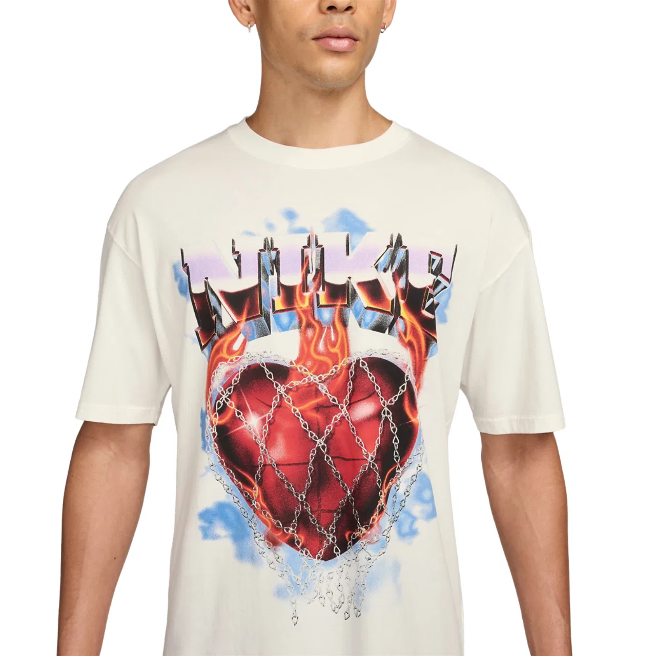 Мужская футболка Loose OC EE-X Heart Nike, цвет White/Red — фото 3