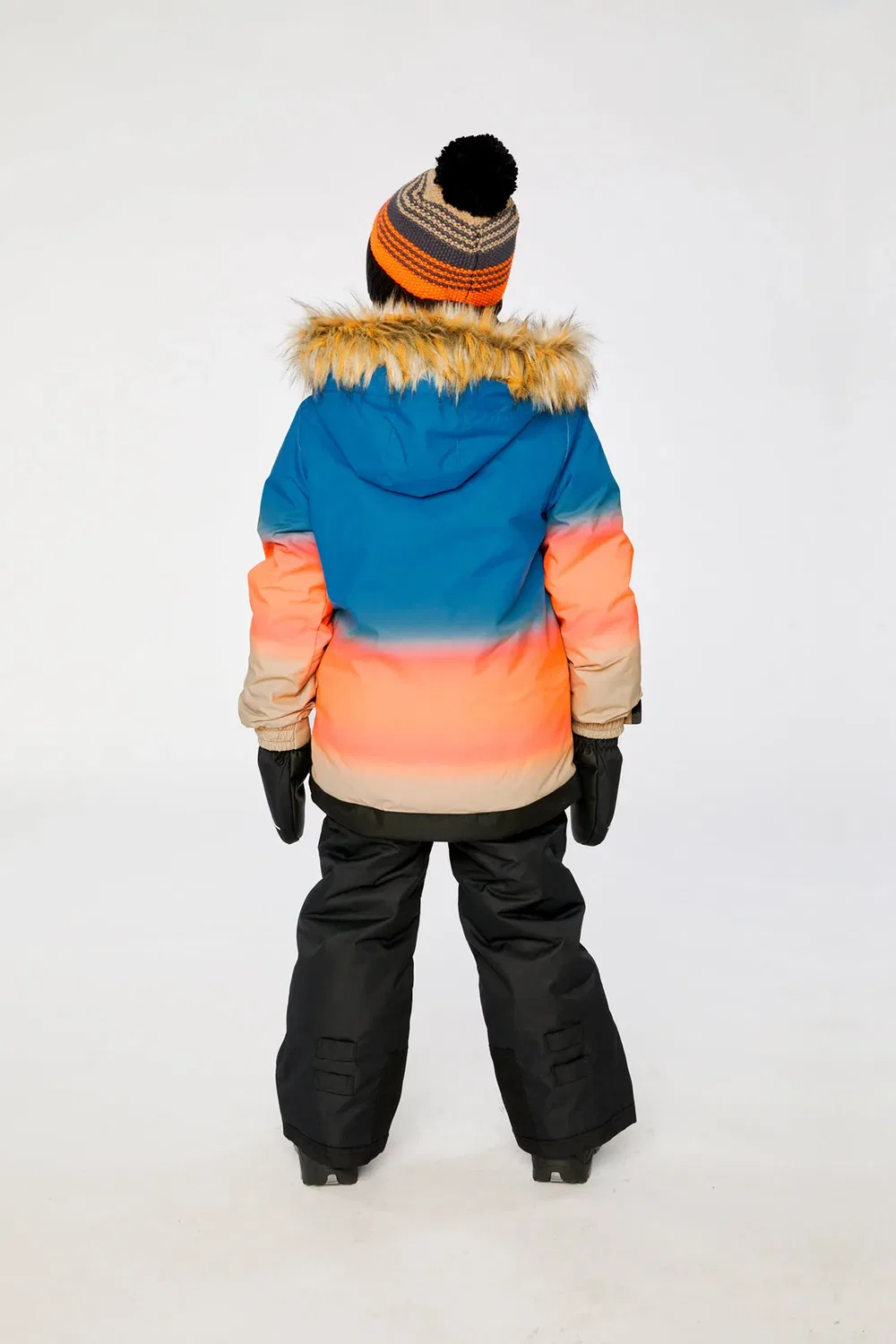 Детский комбинезон для мальчиков зимний непромокаемый Two Piece Play Snowsuit Deux par Deux, Blue and Orange Gradient — фото 4