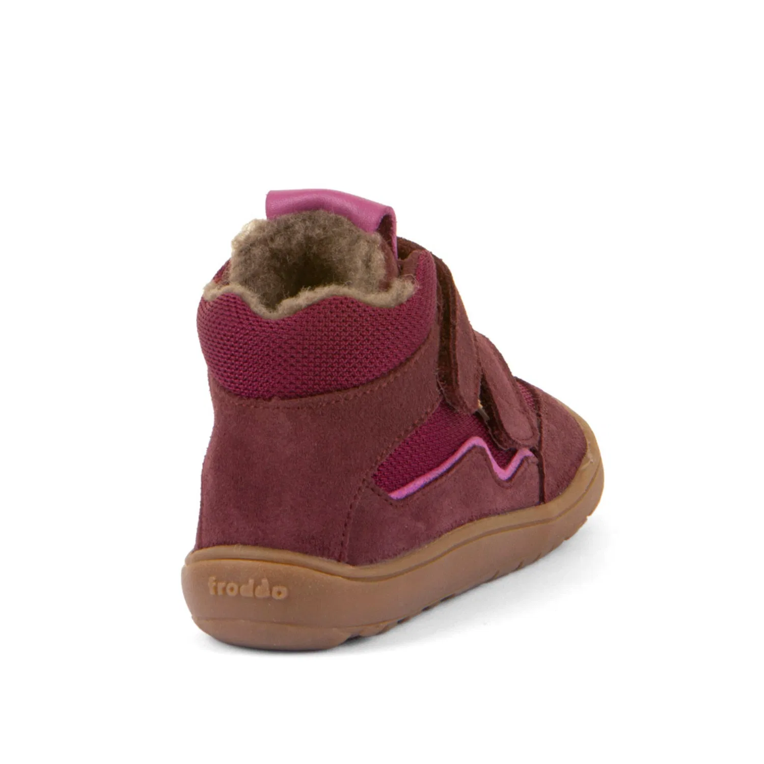 Детские ботинки для холодной погоды Barefoot Tex Wool Froddo, Berry — фото 2