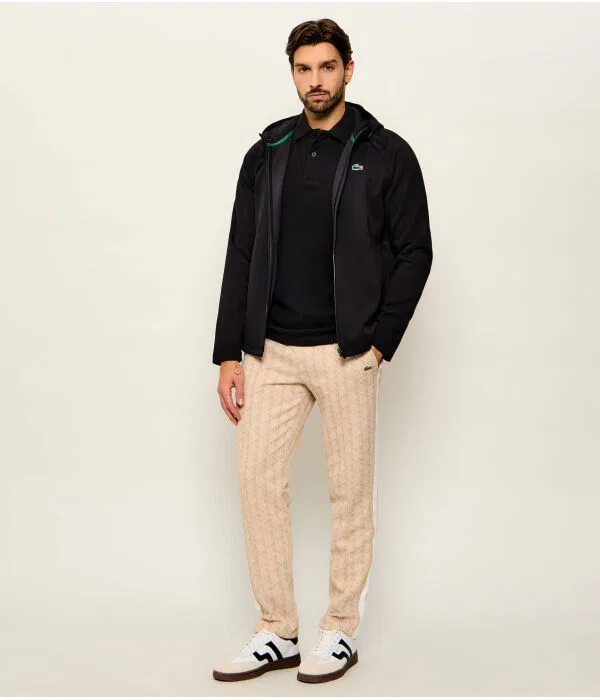 Мужская фуфайка с капюшоном на молнии Lacoste, черный — фото 2