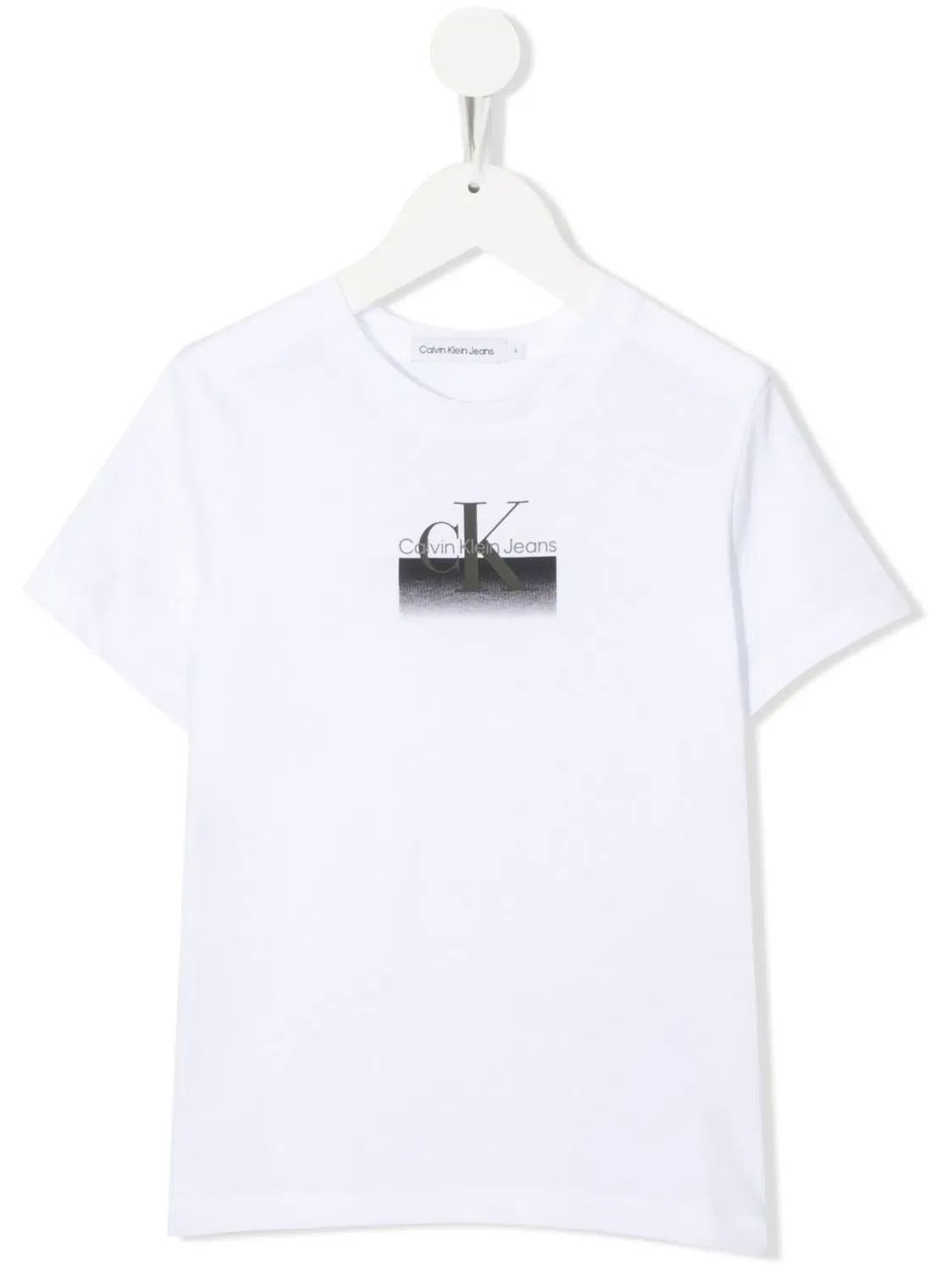 Хлопковая футболка с логотипом Calvin Klein, белый