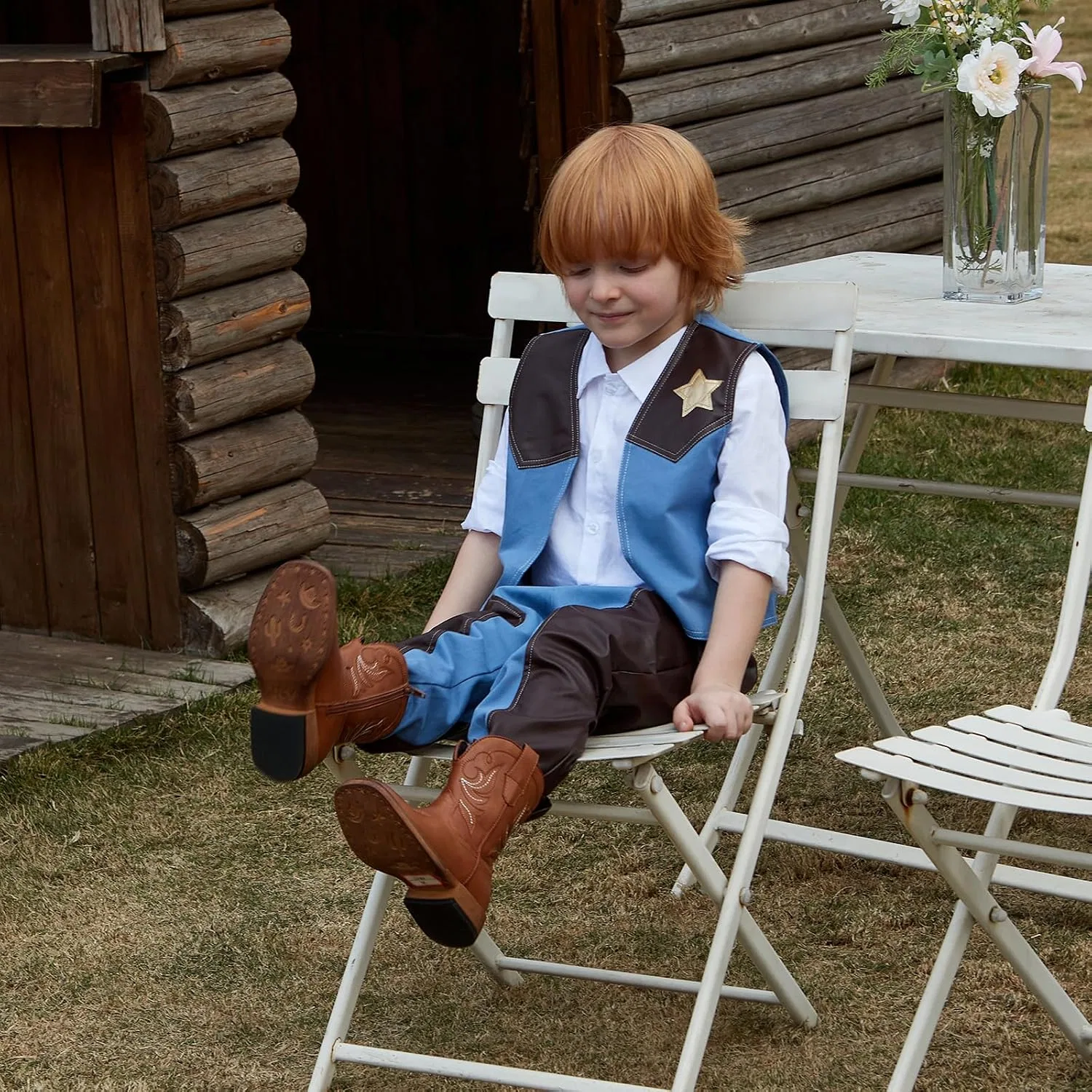 Детские сапоги-казаки для девочек и мальчиков IUV KIDS, Brown — фото 2