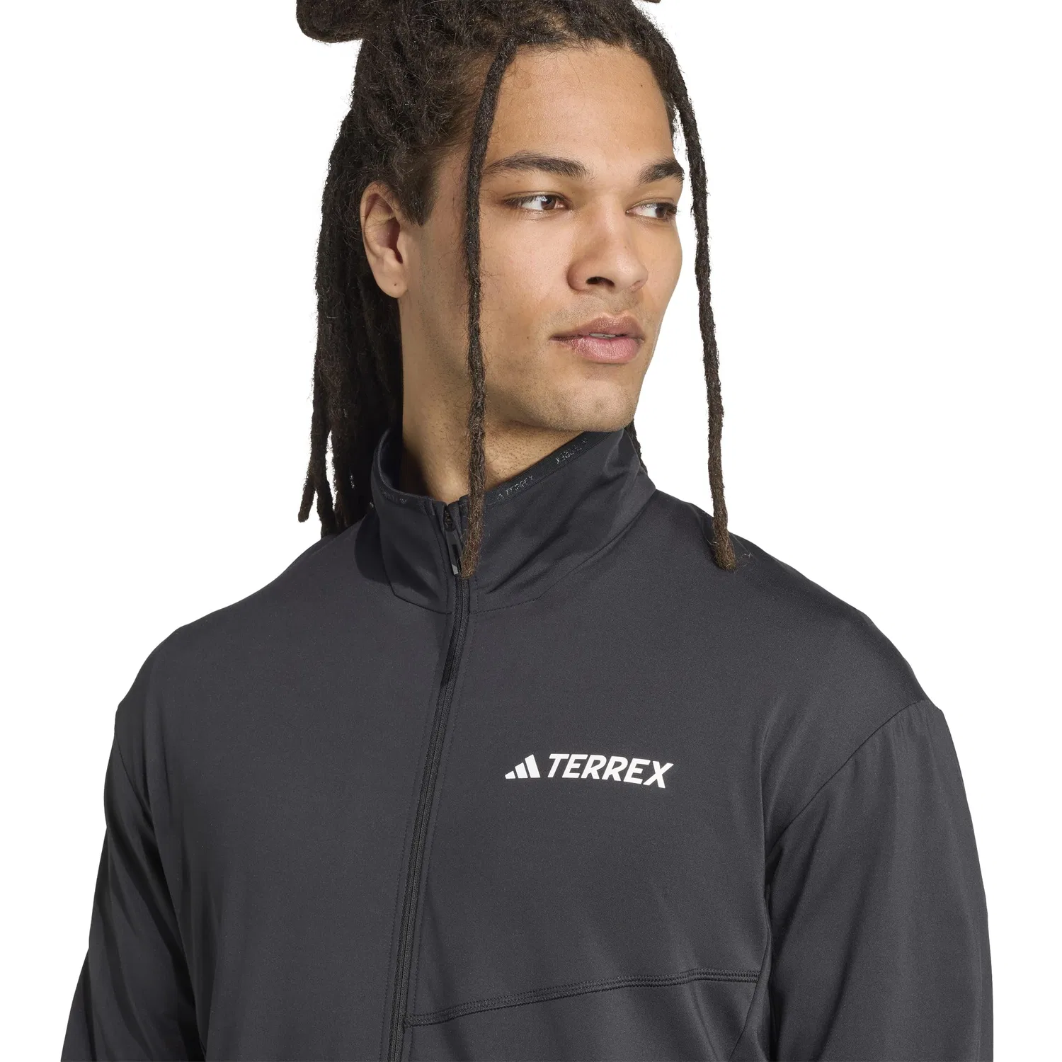 Мужская флисовая куртка с полной застёжкой-молнией Terrex Multi Climawam adidas, Black — фото 3