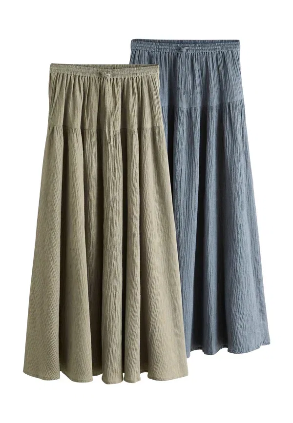 Комплект юбок maxi skirt Next, chocolate brown, khaki, коричневый/хаки/шоколадный — фото 3