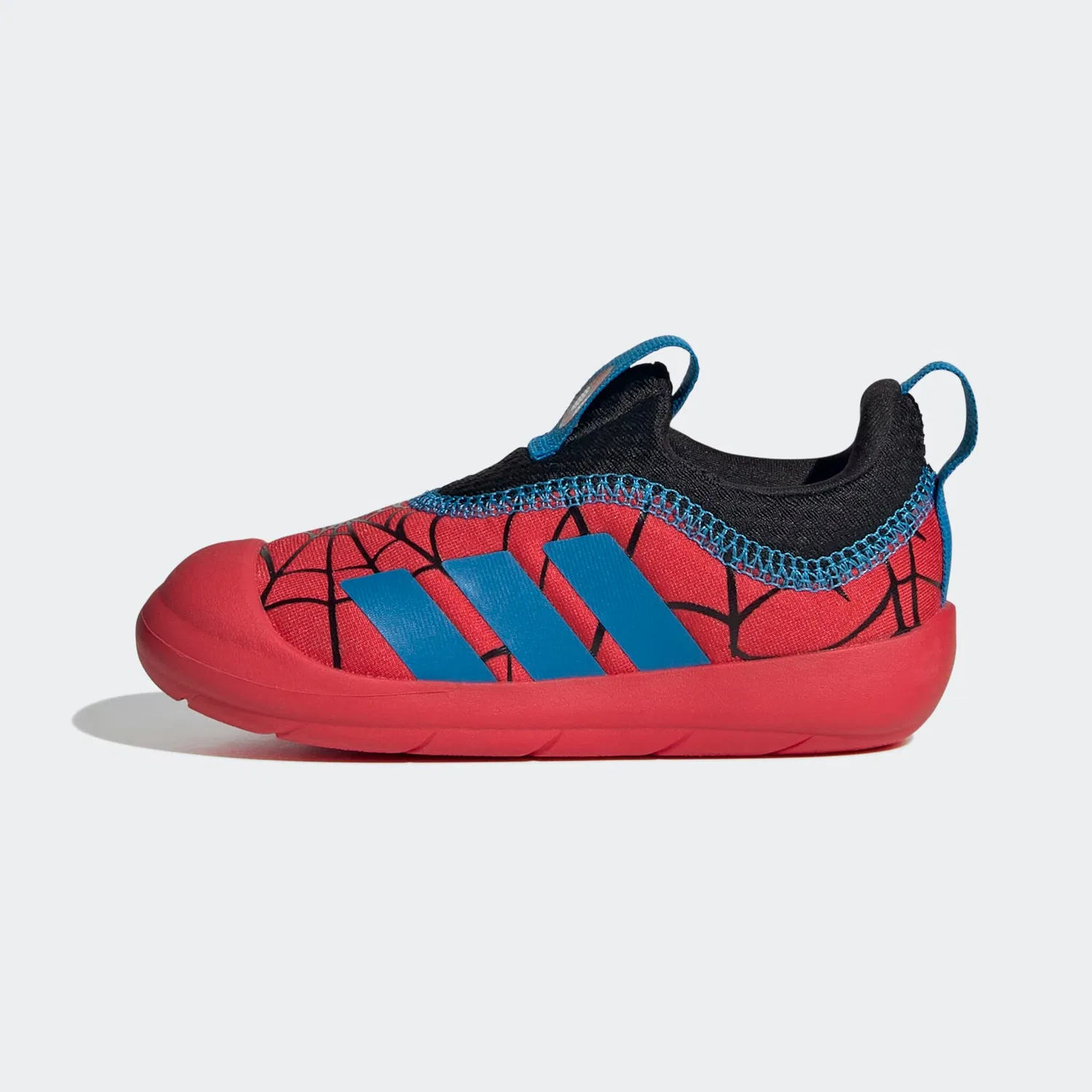 Детские кроссовки slip-on с дизайном Spider-Man Adidas Sportswear, Pure Ruby/Bright Blue/Core Black — фото 3