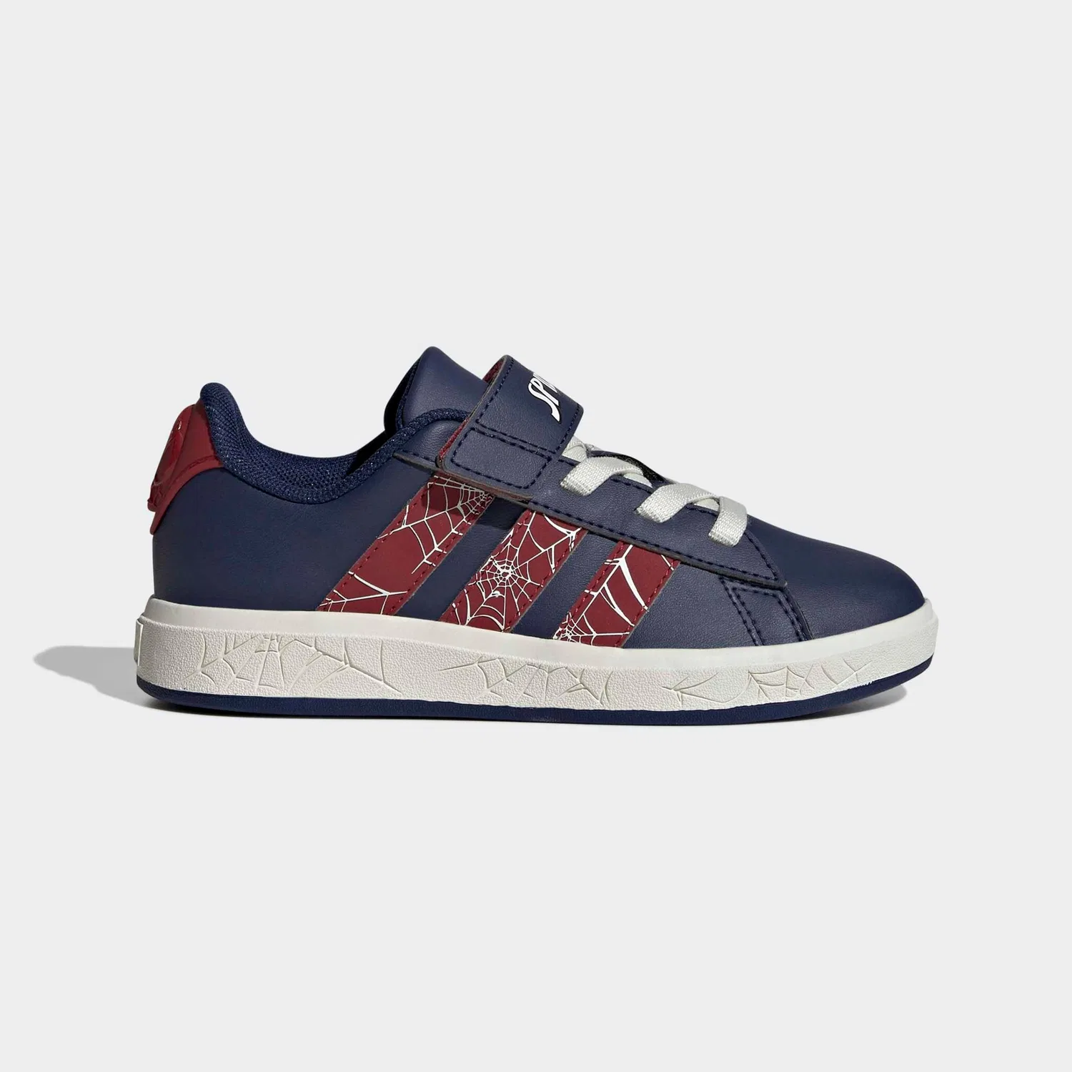 Детские кроссовки с дизайном Spider-Man Adidas Sportswear, Dark Blue/Active Maroon/Off White — фото 2