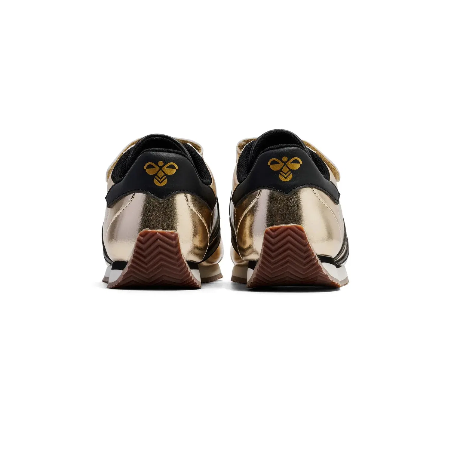Детские кроссовки с металлическим эффектом Stadion Metallic Hummel, Gold — фото 3