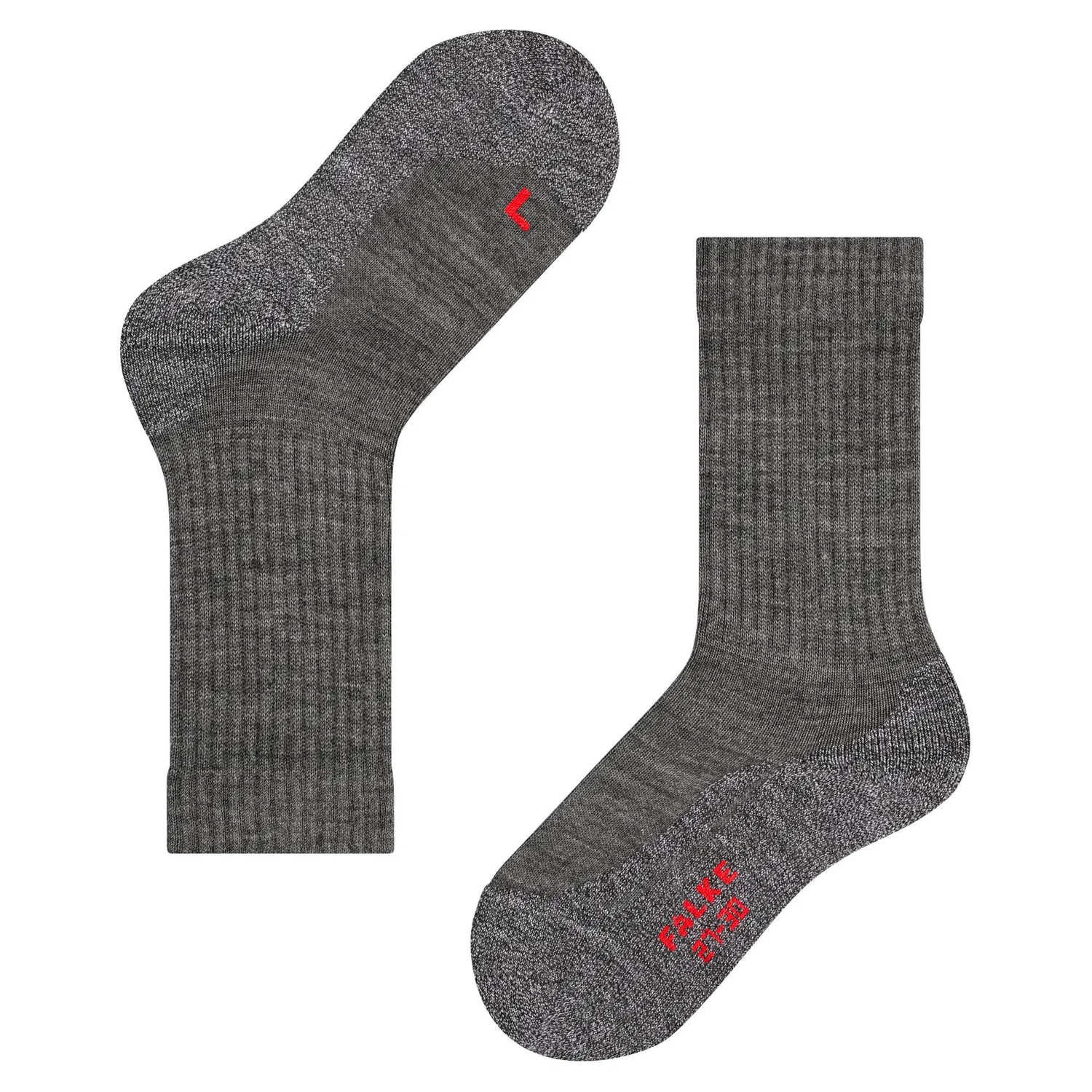 Детские носки с шерстью Active Warm SO Falke, Grau Schwarz — фото 4