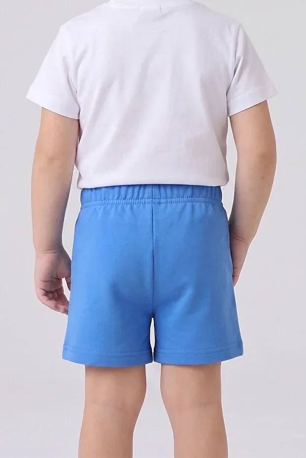 Детские шорты для девочек хлопковые Basic Dmb Boys & Girls, Blue — фото 3
