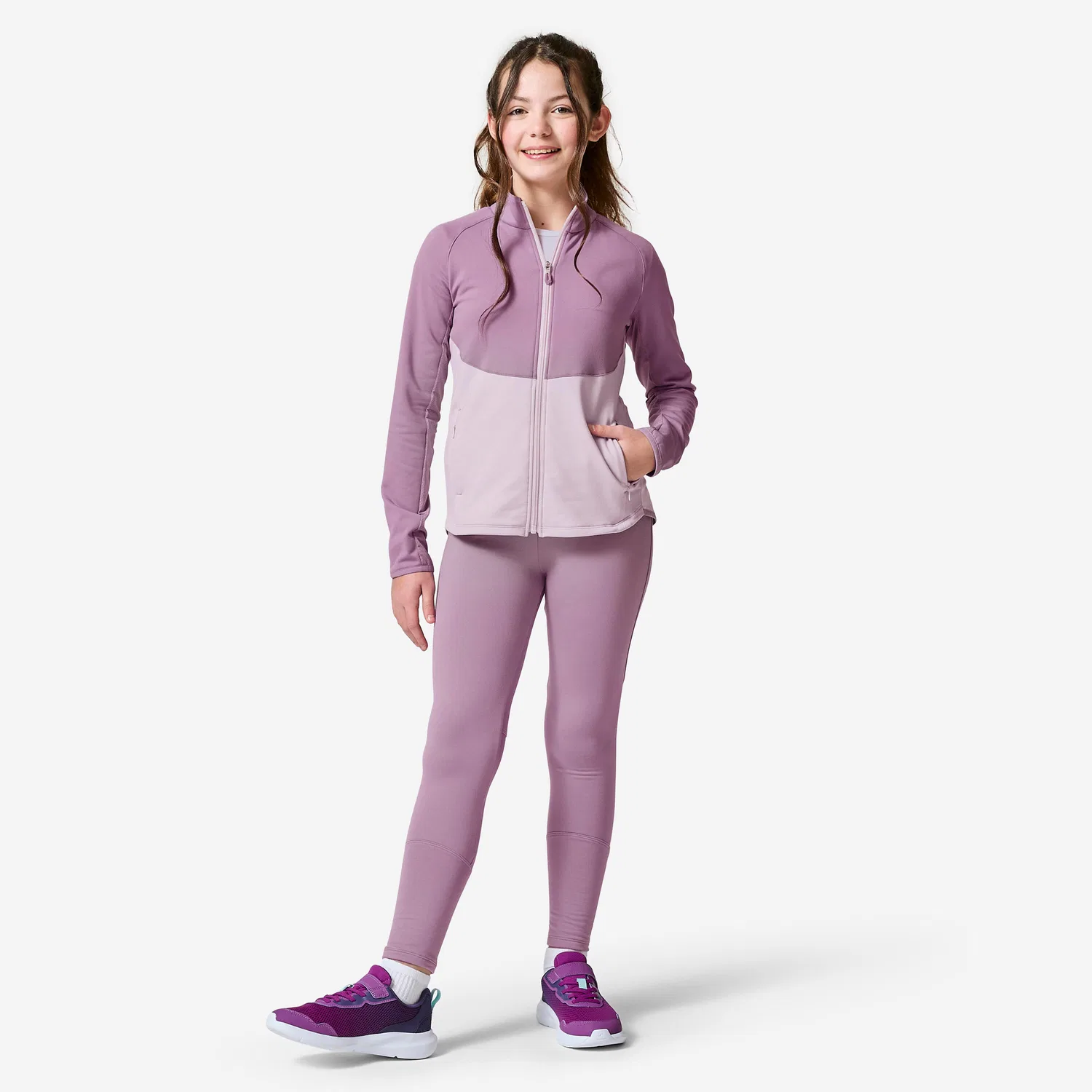 Детский спортивный костюм с длинным рукавом Decathlon, Glyzinienlila / Zartes Fliederfarben