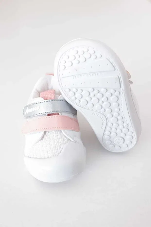 Детская ортопедическая обувь с липучкой Macco Shoes, White — фото 4