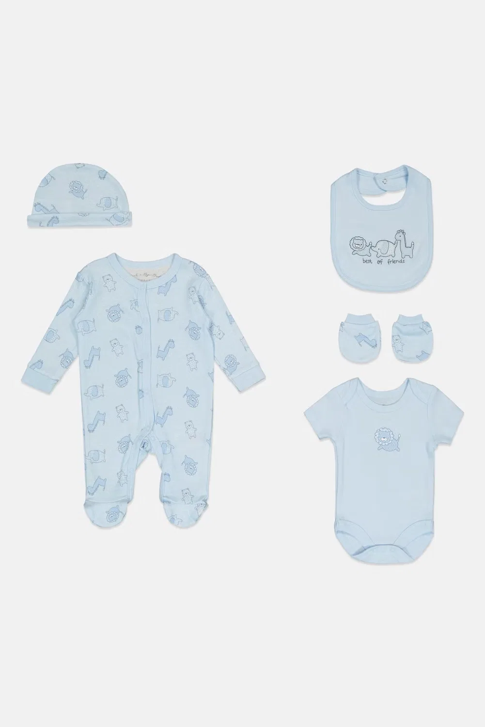 Комплект детской одежды из 5 предметов Rock-A-Bye Baby Boutique, синий — фото 3