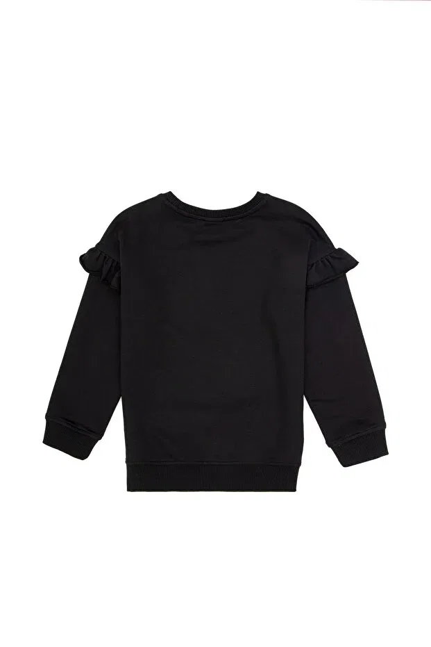 Детские свитшот для девочек с длинным рукавом U.S. Polo Assn., Black — фото 2