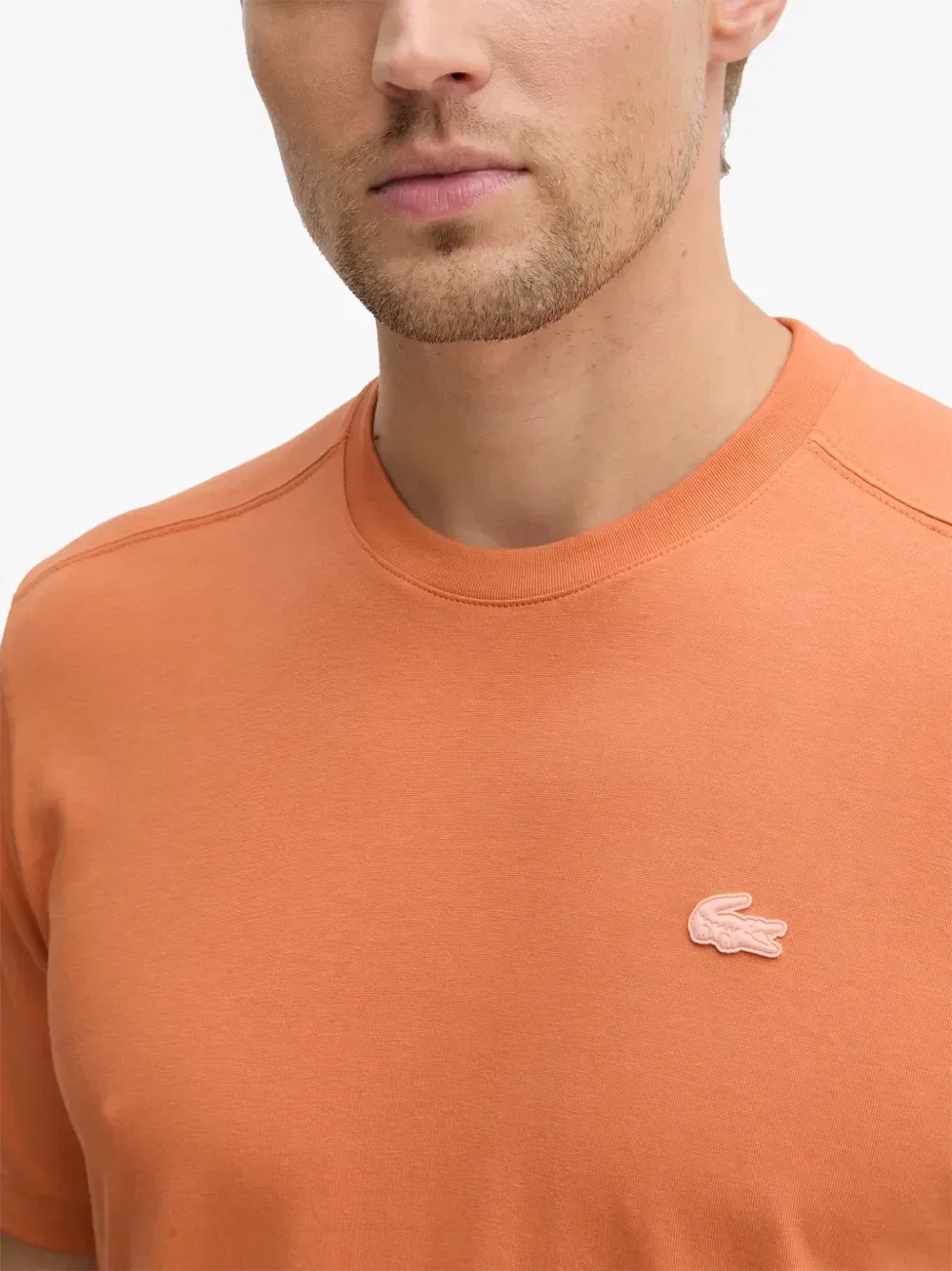 Спортивная футболка с нашивкой-логотипом Lacoste, оранжевый — фото 4
