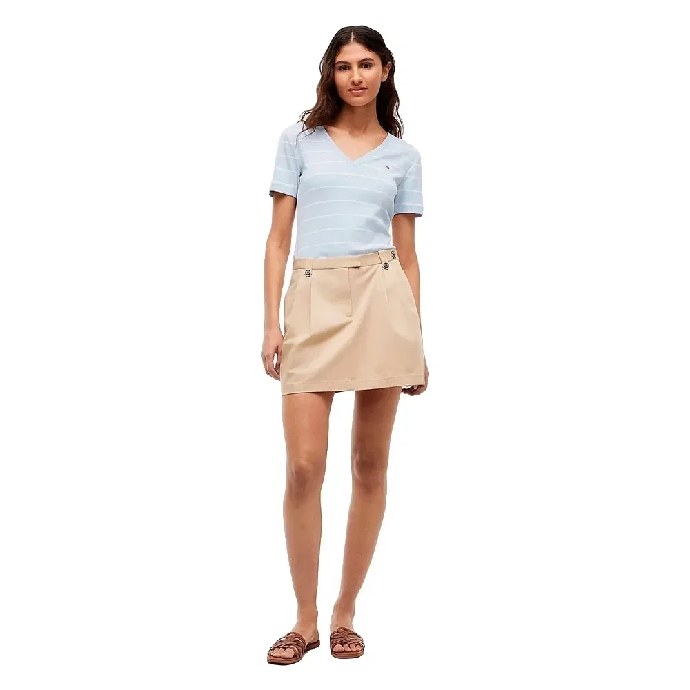 Женская футболка с V-образным вырезом Tommy hilfiger Slim Cody, Blue — фото 4