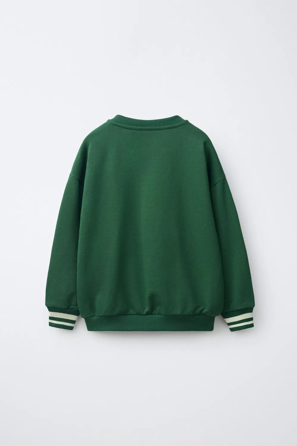 Толстовка с принтом и нашивкой ZARA, GREEN — фото 2