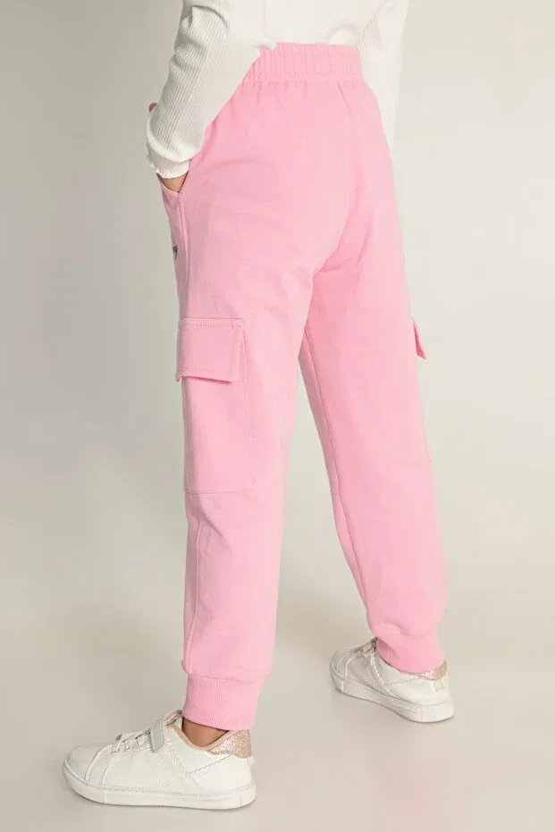 Детские спортивные штаны для девочек хлопковые Dmb Boys & Girls, Pink — фото 3