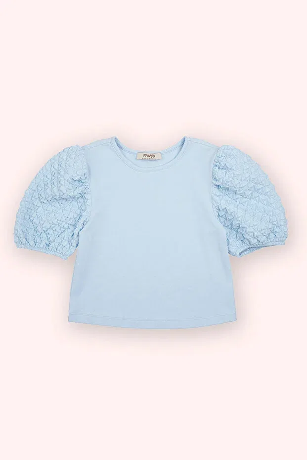 Детская футболка для девочек с коротким рукавом Panço, 013-Blue