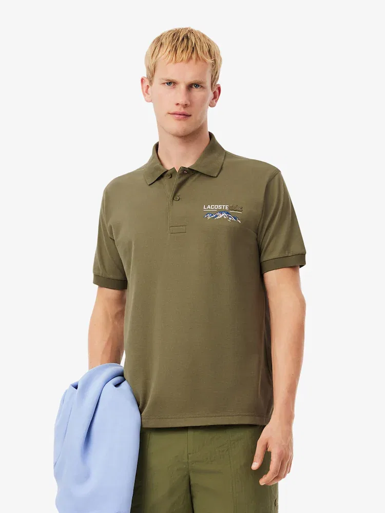 Футболка поло с графическим принтом Mountain LACOSTE