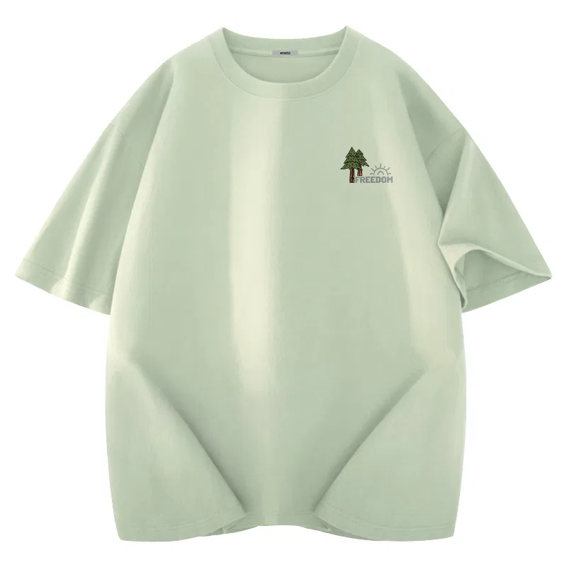Футболка детская с принтом Ma Camping Sticker Chest Logo MINISO, Palm Green — фото 3