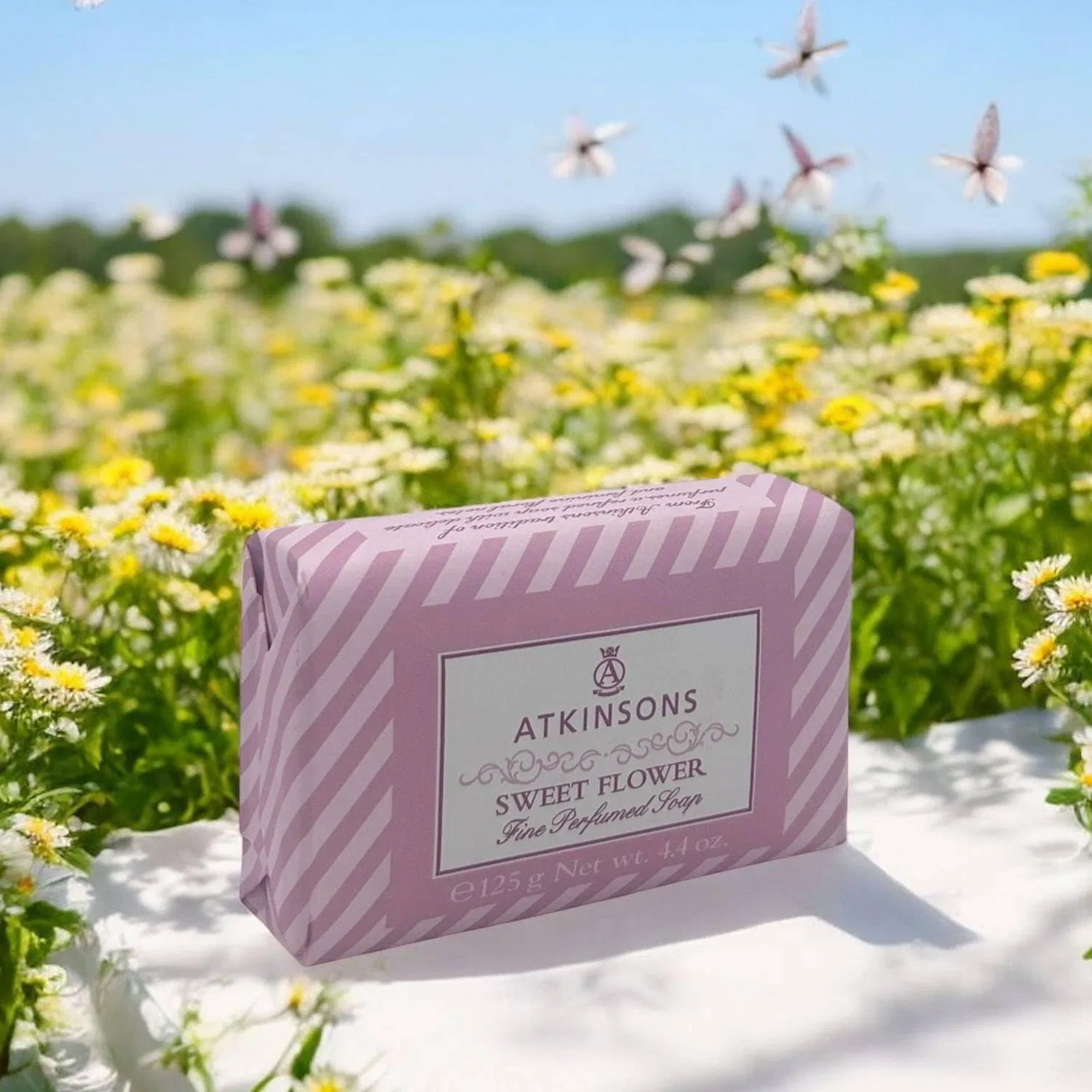 Твердое мыло Sweet Flower с ароматом розы и ириса, Atkinsons, 125 г — фото 2