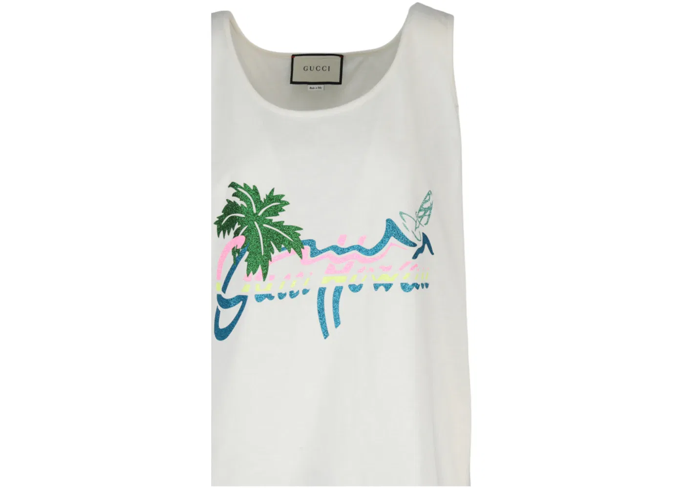 Женский топ с принтом Gucci Hawaii, White — фото 3