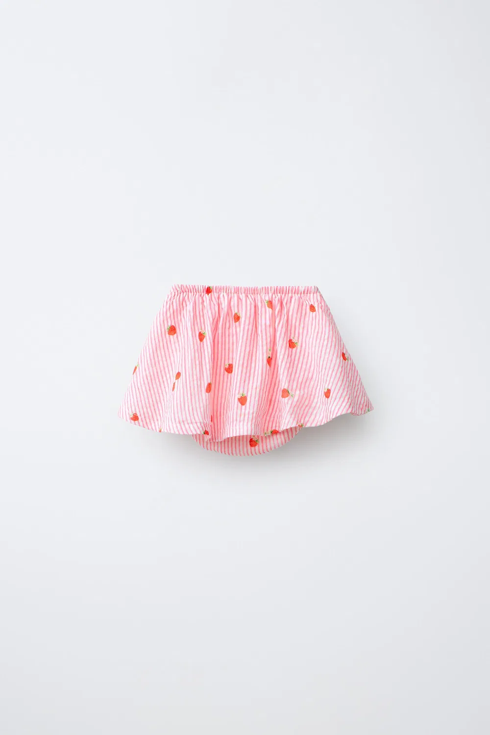Трусики в полоску с юбкой клубничного цвета ZARA, Pink — фото 2